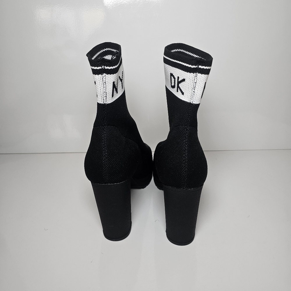 DKNY Black Women's Sock Boots Size 10 New - Picture 5 of 8